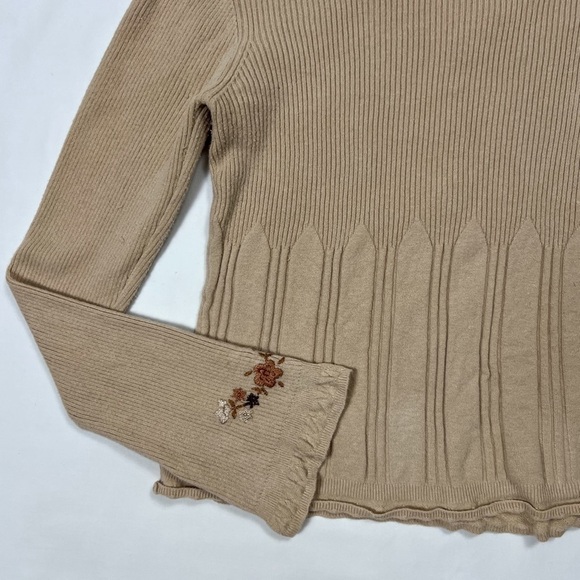 Vintage Floral Embroidered Knit Sweater - Picture 6 of 6